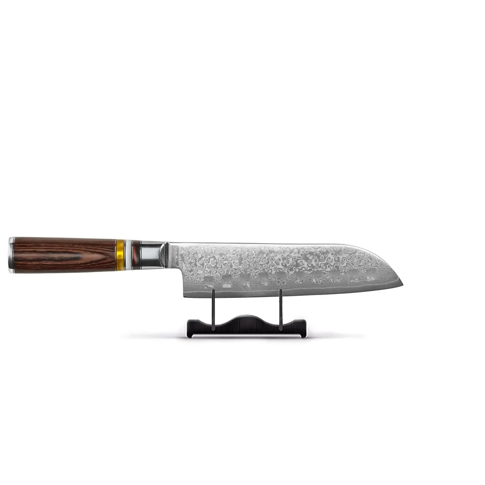 Shinrai Knives - Micarta Jewels 2-delige Damascus Messenset - Koksmes + Santoku