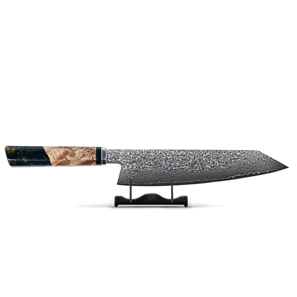 Shinrai Knives - Onyx Octagon Damascus Kiritsuke 23 cm - Special Edition