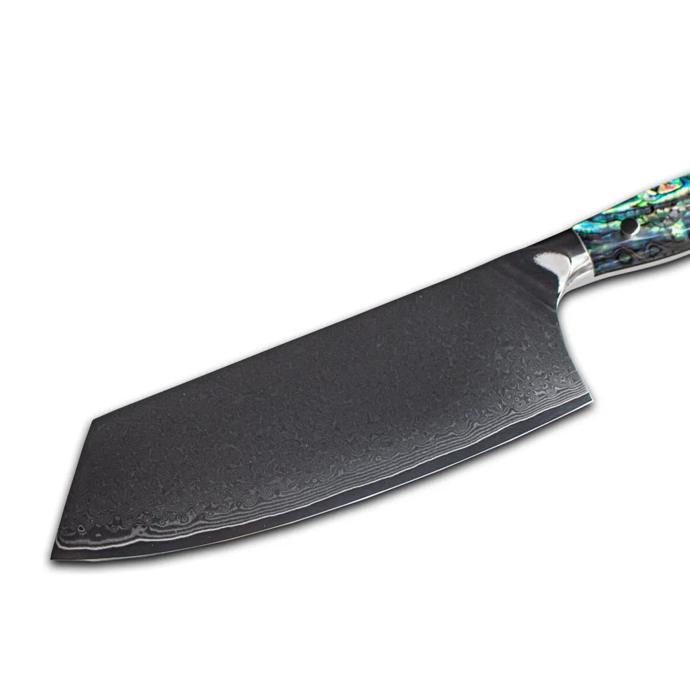 Shinrai Knives - Parelmoer Jewels Damascus Nakiri mes 20 cm