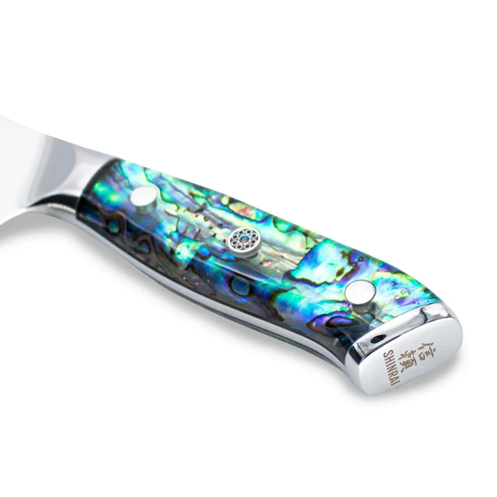 Shinrai Knives - Parelmoer Jewels Damascus Nakiri mes 20 cm