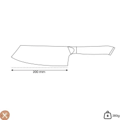Shinrai Knives - Parelmoer Jewels Damascus Nakiri mes 20 cm