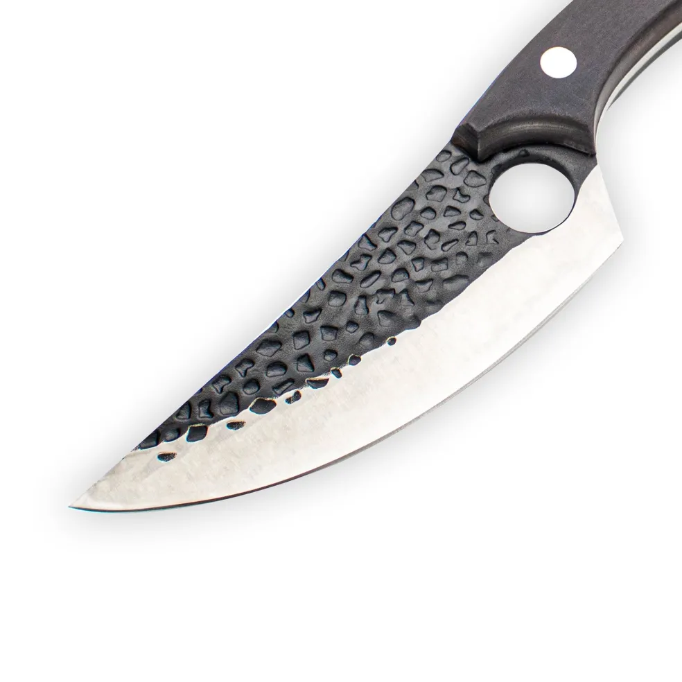 Shinrai Knives - RVS Gladiator Koksmes met holster - Zwart