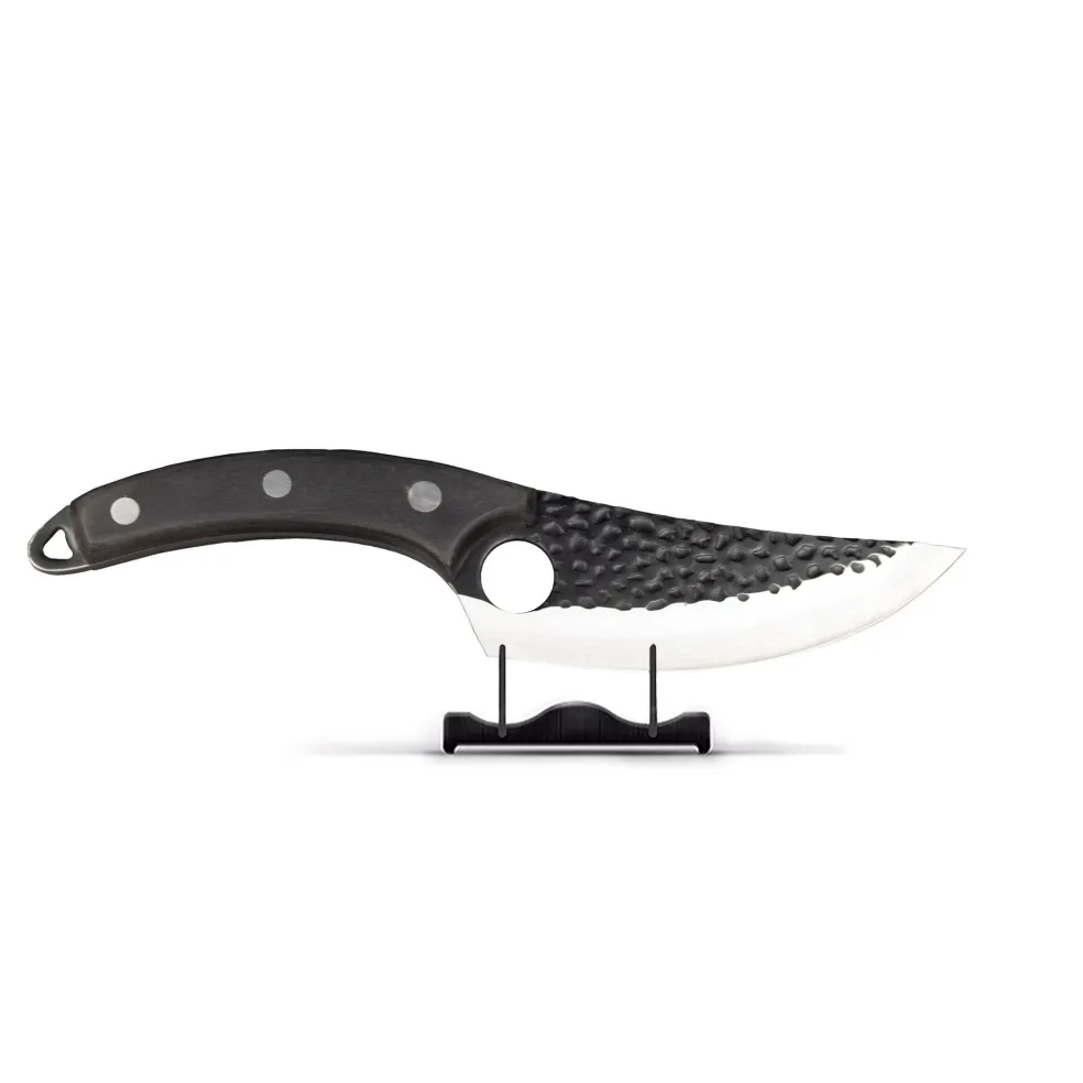 Shinrai Knives - RVS Gladiator Koksmes met holster - Zwart
