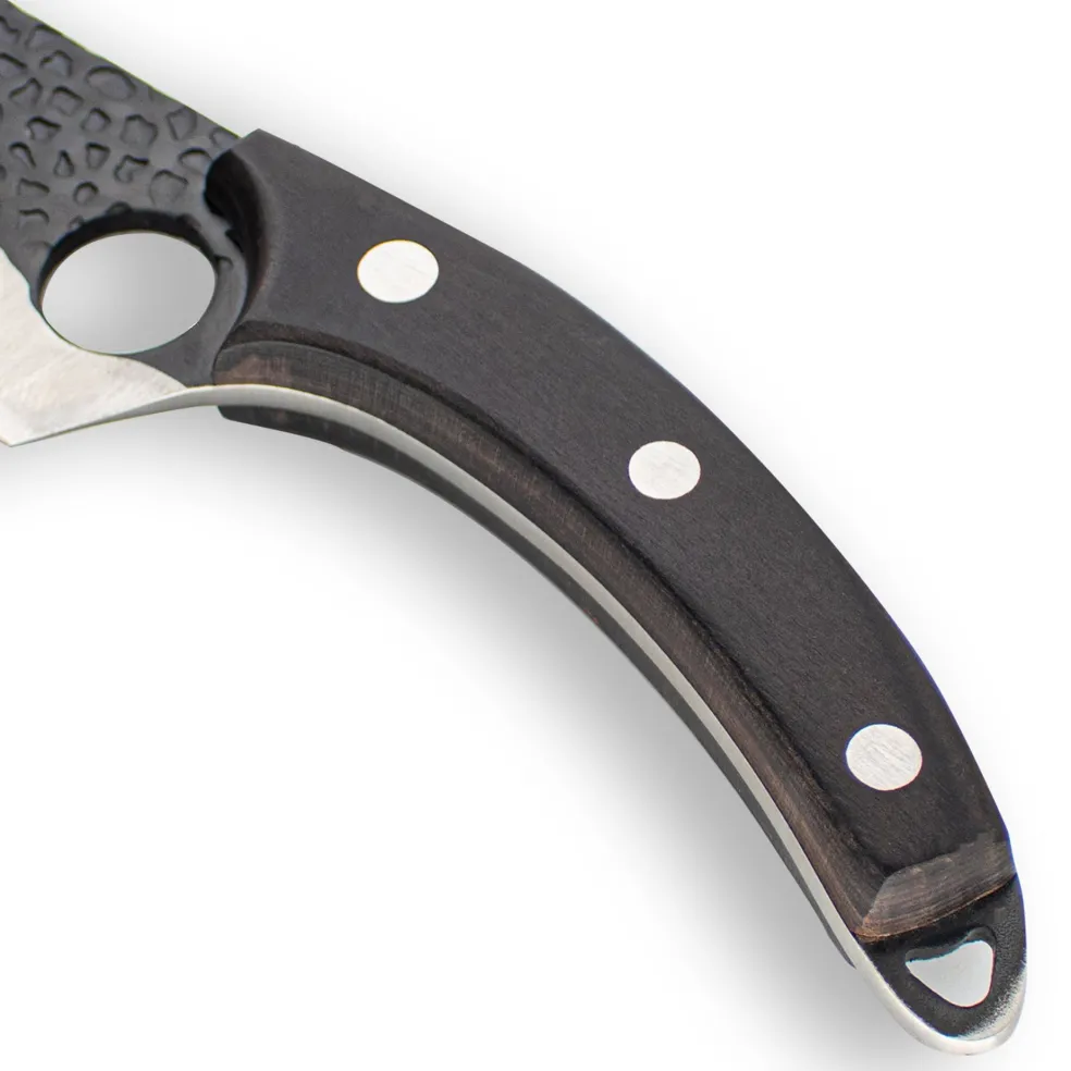 Shinrai Knives - RVS Gladiator Koksmes met holster - Zwart