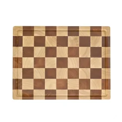 Shinrai Knives - Schaak Snijplank Acaciahout - Kopshout - 35 x 25 x 2.5 cm