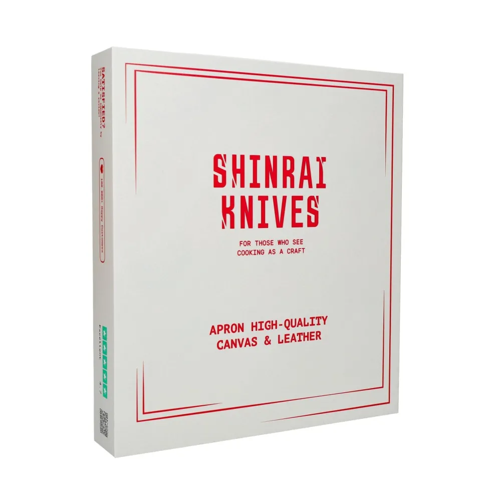 Shinrai Knives - Schort Hoogwaardig Canvas & Leer Groen