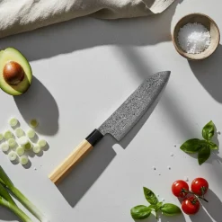 Shinrai Knives - Takumi Kaza Damascus Santokumes 18 cm
