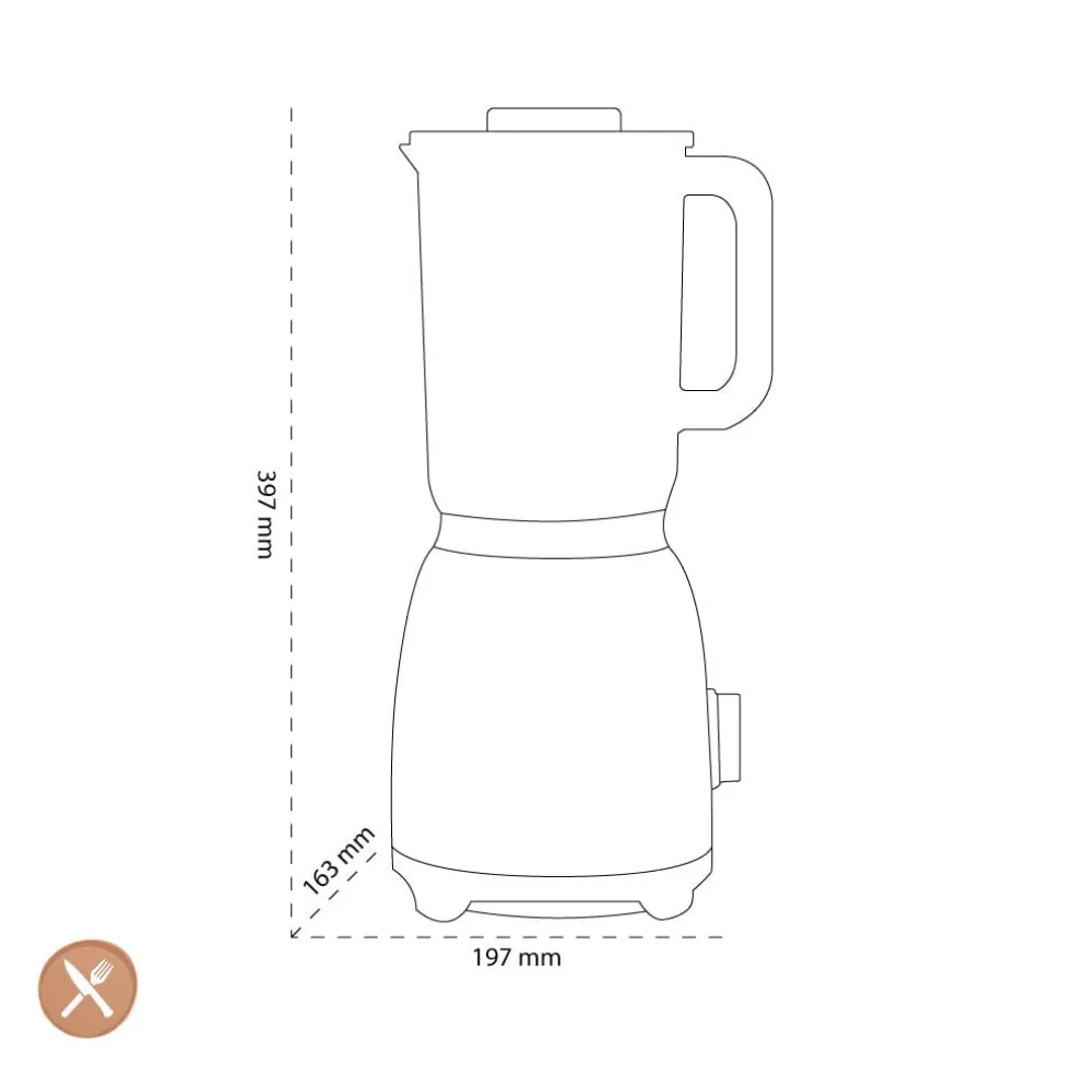 Smeg - Blender | Crème | Jaren 50 | Tafel blender
