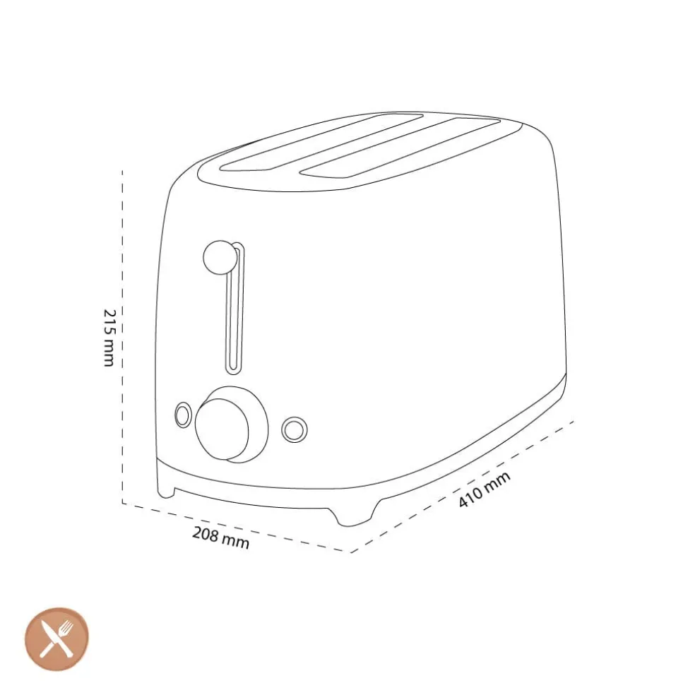 Smeg - Broodroosters | Crème | Jaren 50 | Toaster 2x4