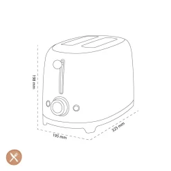 Smeg - Broodroosters | Crème | Jaren 50 | Toaster 2x2
