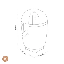 Smeg - Citruspers | Rood | Jaren 50 | Citrus Juicer