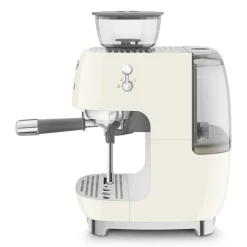 Smeg - Espressomachine | Crème | Jaren 50 | Handmatige espressomachine met geïntegreerde bonenmaler