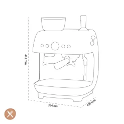 Smeg - Espressomachine | Wit | Jaren 50 | Handmatige espressomachine met geïntegreerde bonenmaler