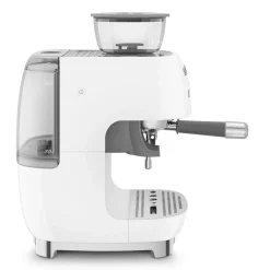 Smeg - Espressomachine | Wit | Jaren 50 | Handmatige espressomachine met geïntegreerde bonenmaler