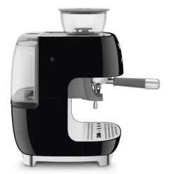 Smeg - Espressomachine | Zwart | Jaren 50 | Handmatige espressomachine met geïntegreerde bonenmaler