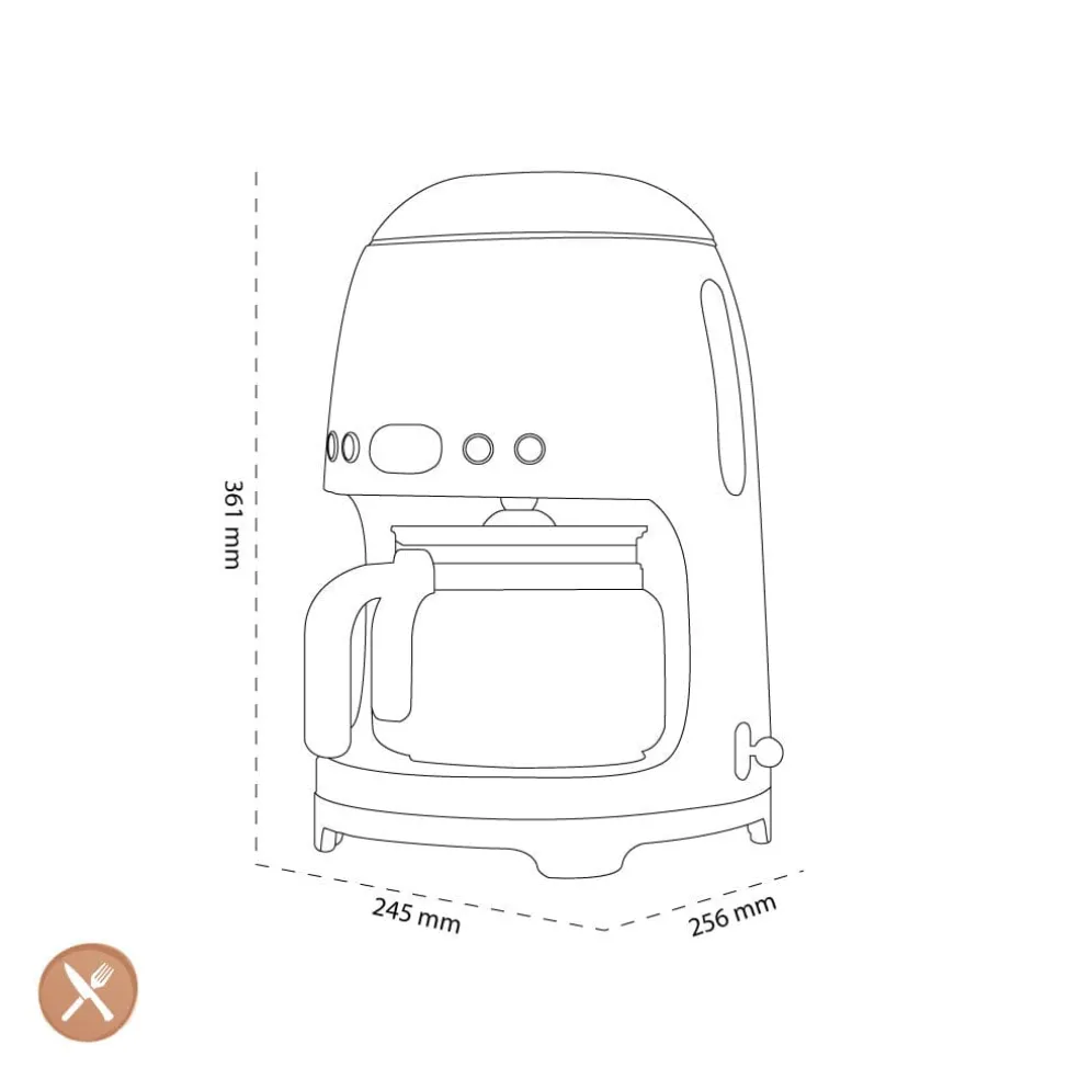Smeg - Filterkoffiemachine | Rood | Jaren 50 | Filterkoffiemachine