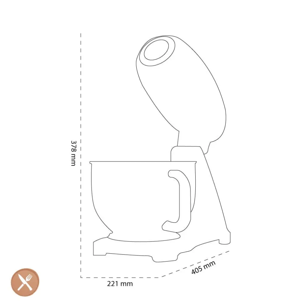 Smeg - Keukenmachine | Zwart | Jaren 50 | Keukenmachine full color