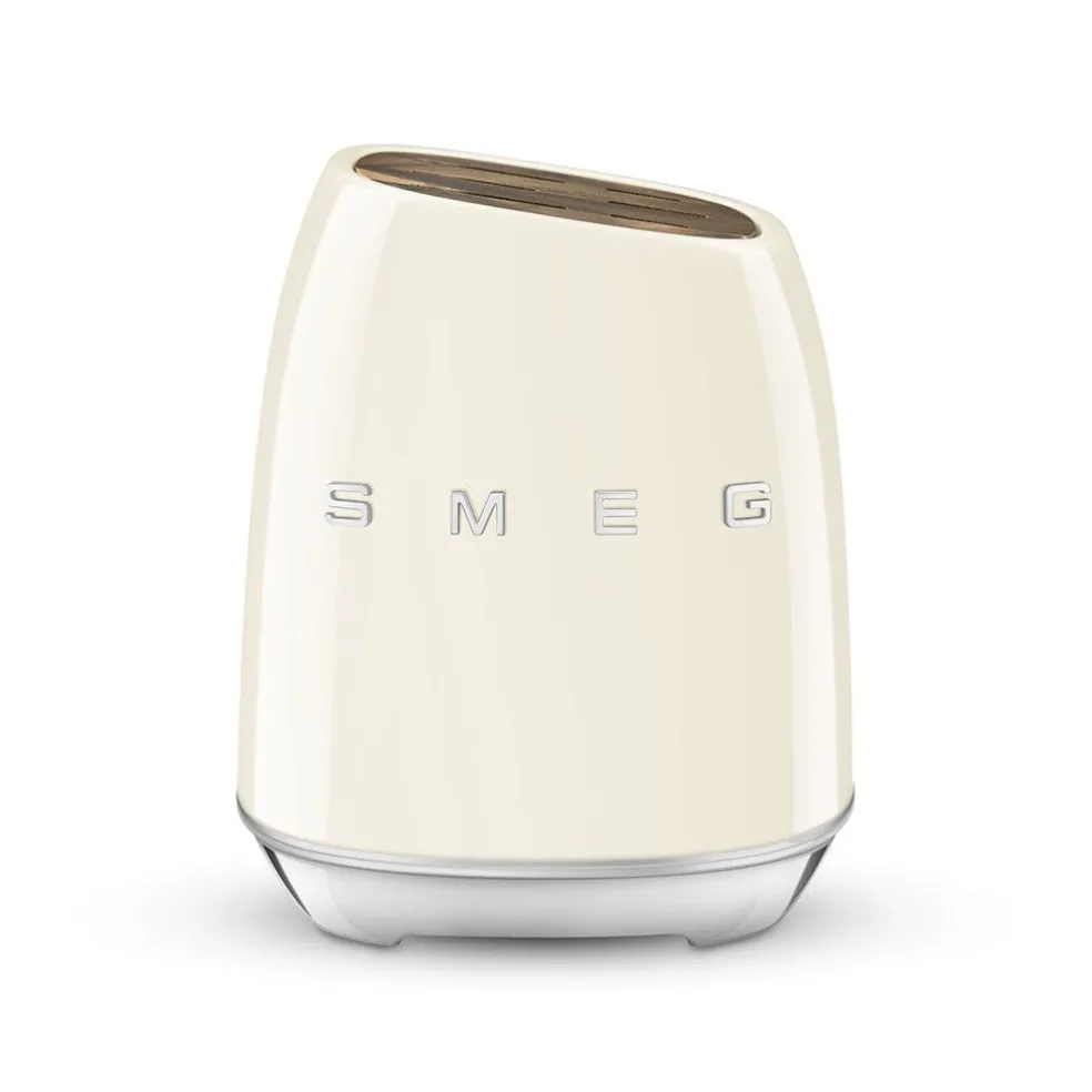 SMEG - Messenblok met 6 messen Creme