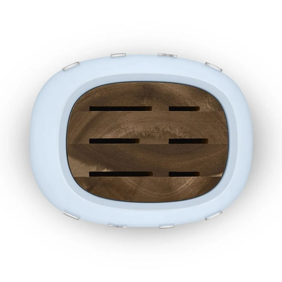SMEG - Messenblok met 6 messen Pastelblauw