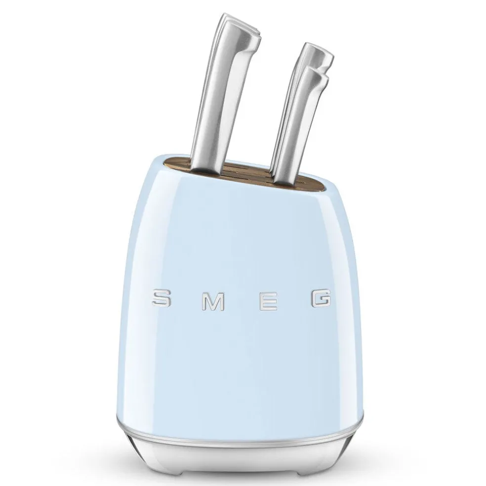 SMEG - Messenblok met 6 messen Pastelblauw