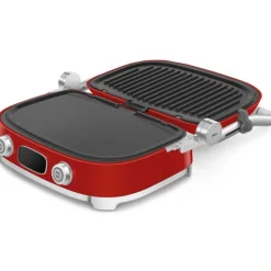 Smeg - Multifunctionele Grill | Rood | Jaren 50 | Contactgrill
