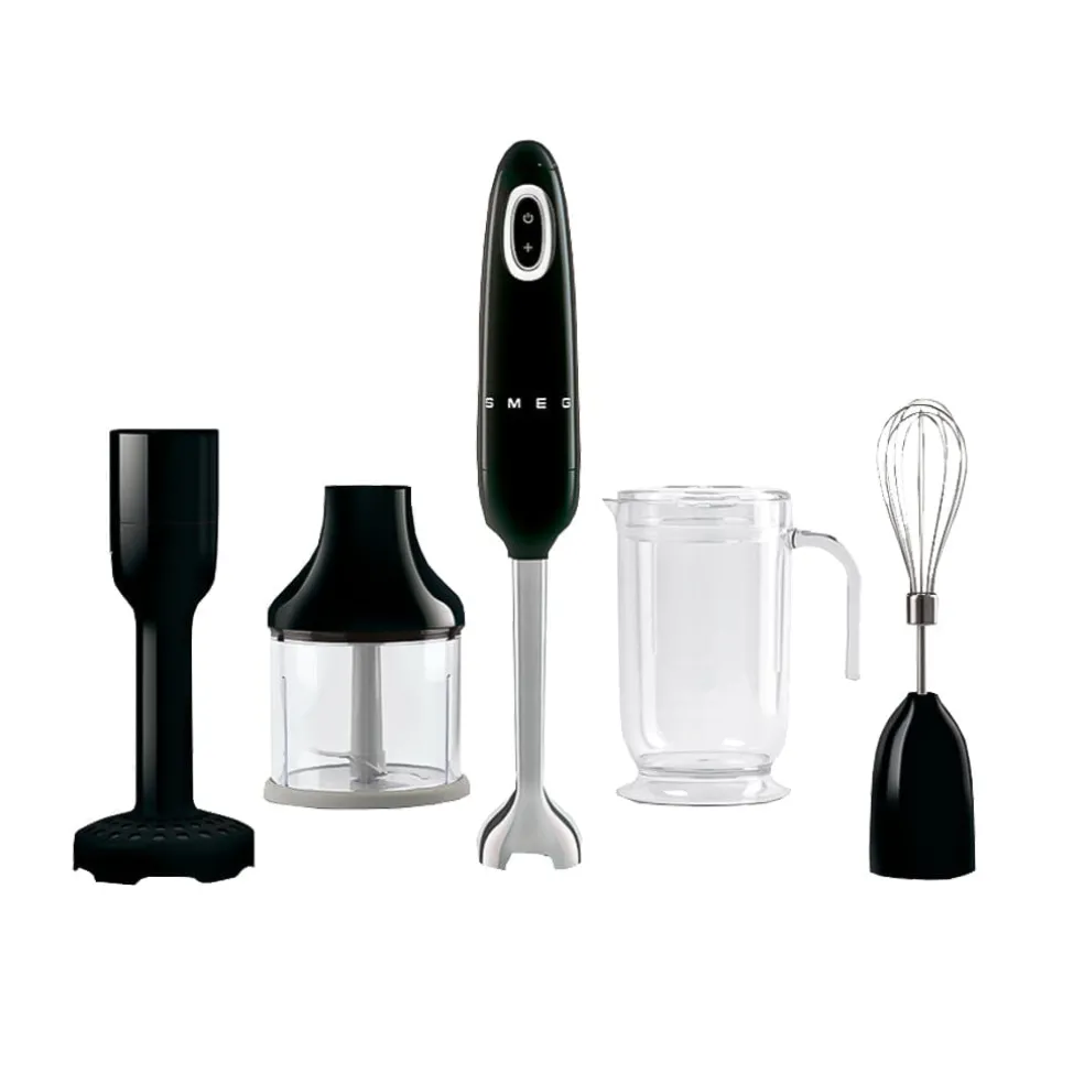 Smeg - Staafmixer | Zwart | Jaren 50 | Staafmixer met accessoires +