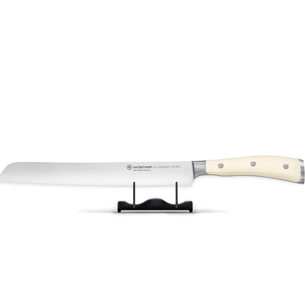 Wusthof - Classic Ikon Broodmes Creme met dubbele kartelrand 23 cm