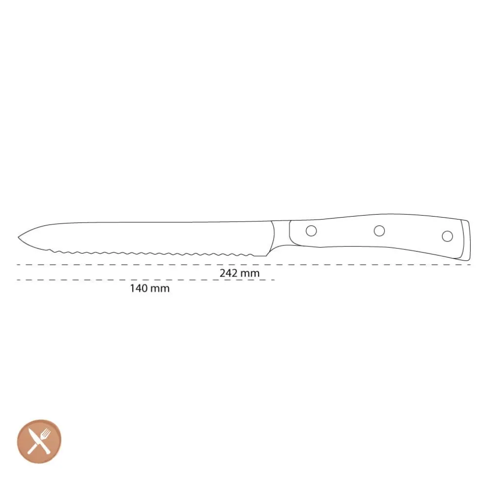Wusthof - Classic Ikon Worstmes met golfsnede 14 cm