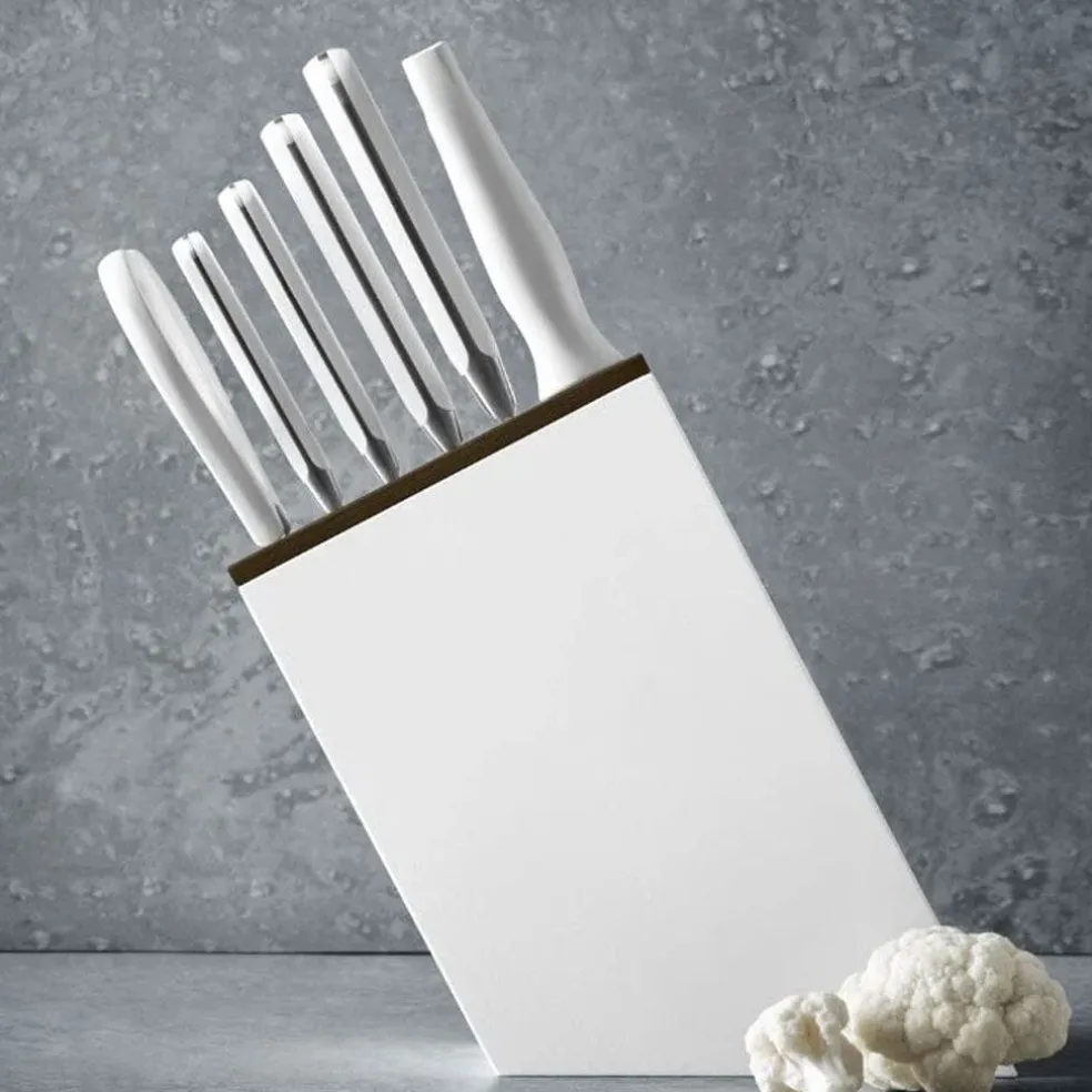 Wusthof - Classic Messenset 6-delig met Santoku Wit met blok