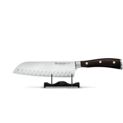 Wusthof - Ikon Santoku met kuiltjes 17 cm - Houten handvat