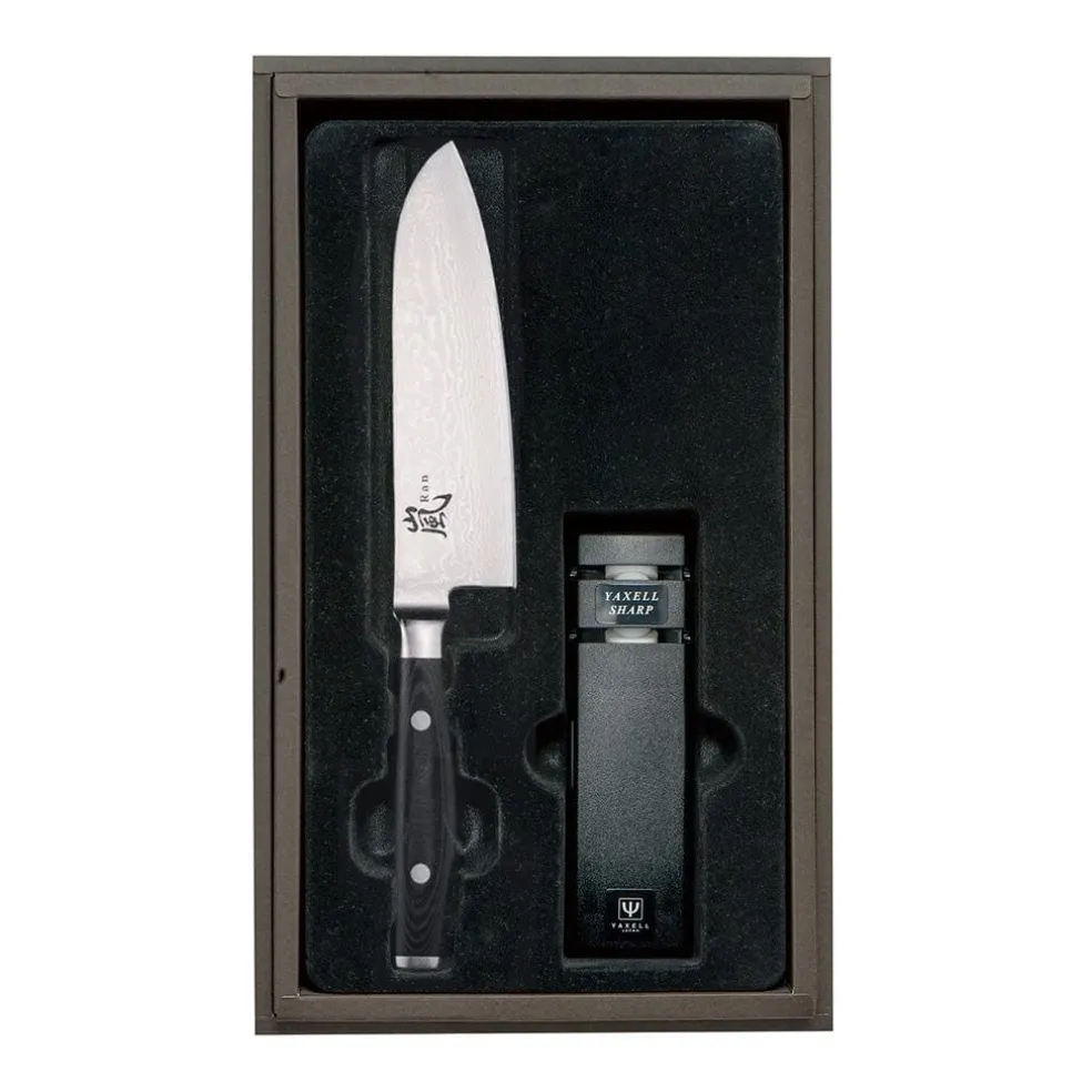 Yaxell - Ran Santokumes 16,5 cm met Messenslijper