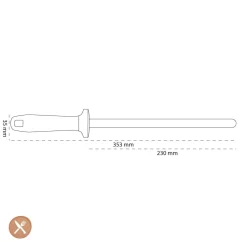 Zwilling - Aanzetstaal (kunststof) 230 mm